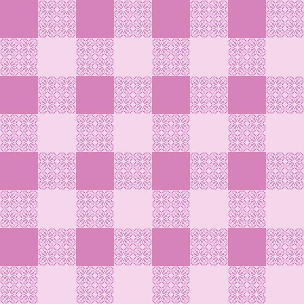 Pink tone of gingham checkered pattern. For plaid, tablecloth, cloth, shirt, dress, paper, bed, blanket, quilt, and textile. Vector seamless design.  Kitchen, restaurant, Valentine's concepts.