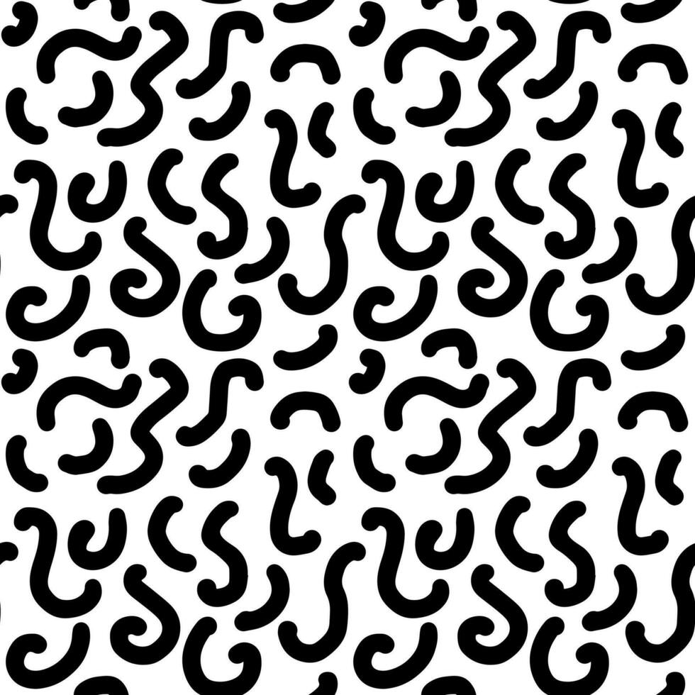 90s seamless pattern squiggle random vector