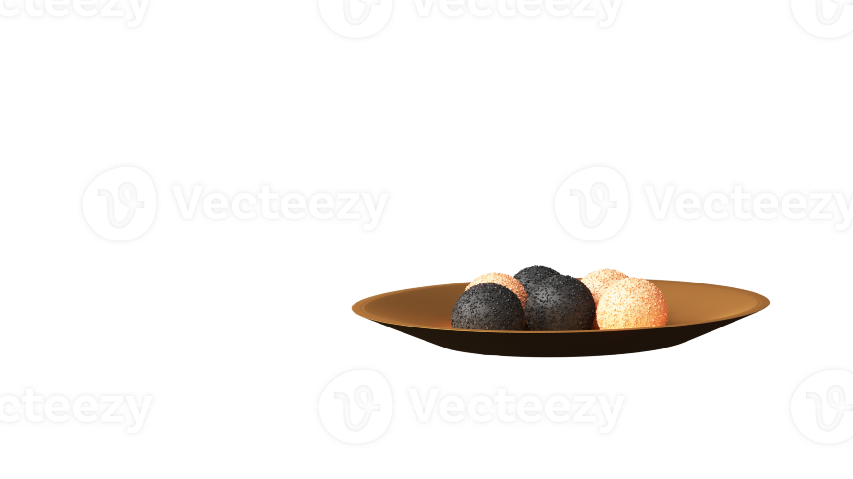 Top View Of Indian Sweet On Plate In 3D Render. png