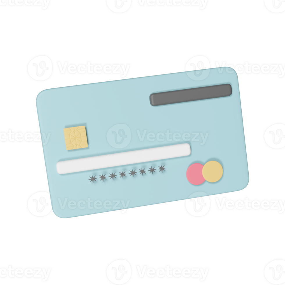 Isolated Money Card Icon In 3D Render Style. png