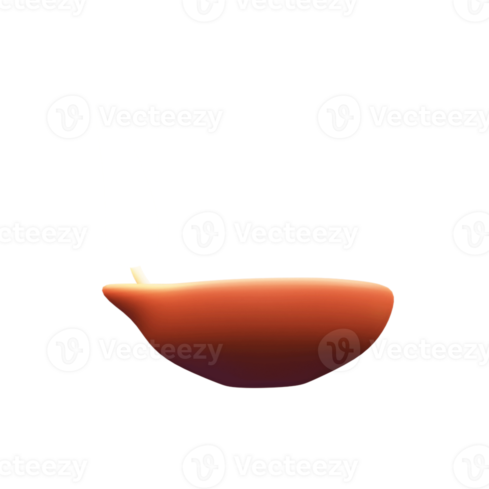 Illuminated Oil Lamp Element In 3D Style. png