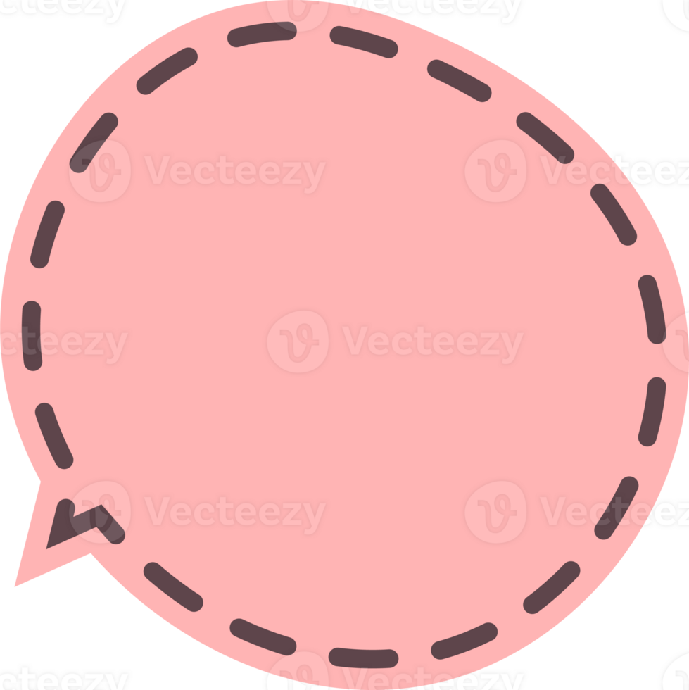 pastel speech bubble on transparent background . chat box or chat  square and doodle message or communication icon Cloud speaking for comics and minimal message dialog png