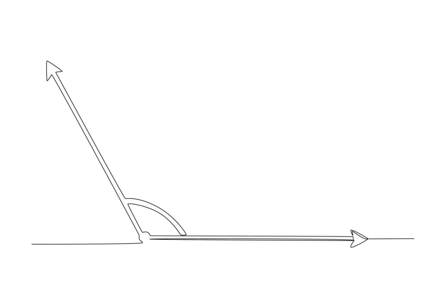 An obtuse angle vector