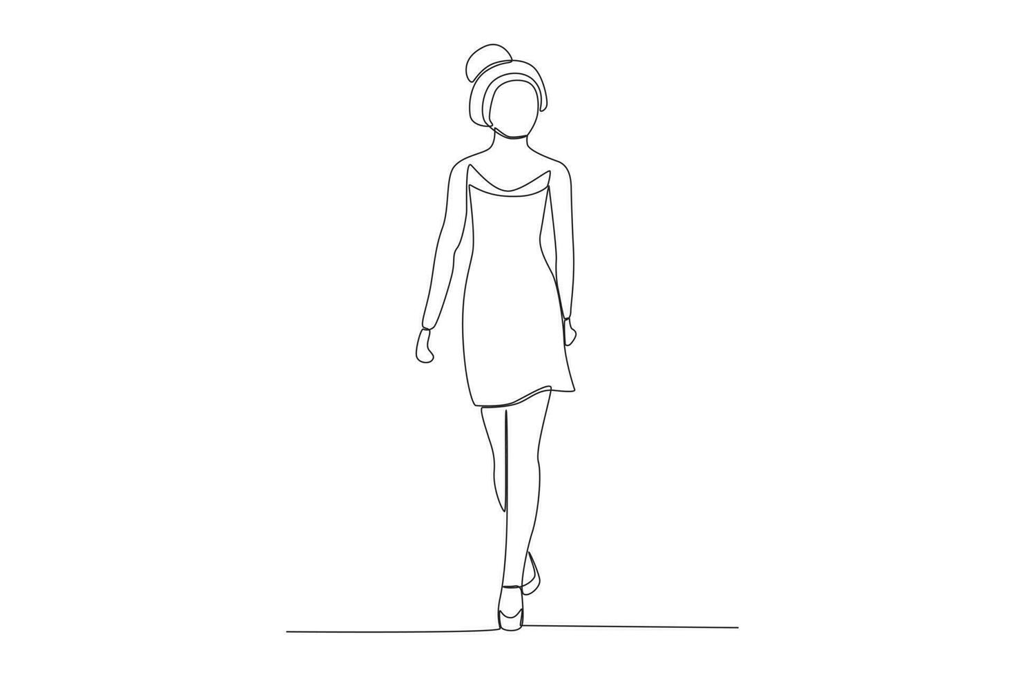 A beautiful-looking woman walked on the stage vector