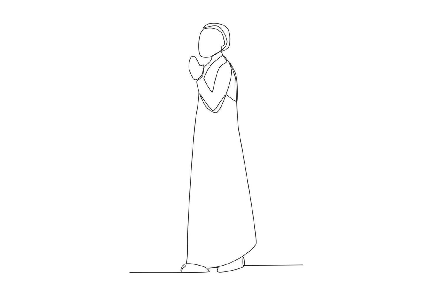 A monk delivers the word of god vector