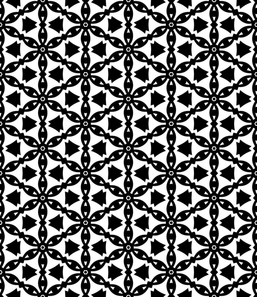 Black and white seamless abstract pattern. Background and backdrop. Grayscale ornamental design. vector