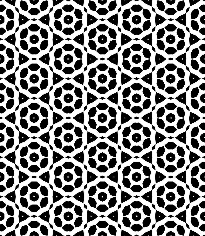 Black and white seamless abstract pattern. Background and backdrop. Grayscale ornamental design. vector