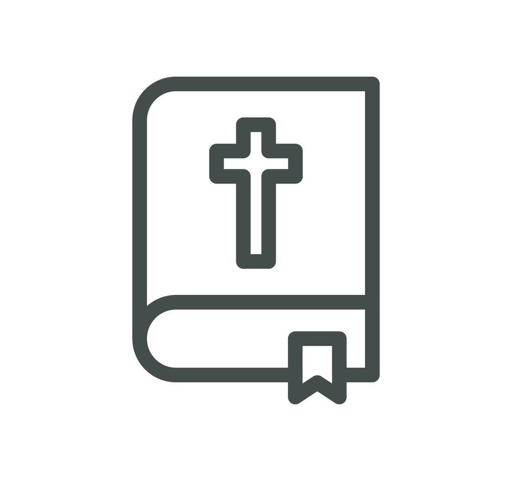 Religion symbols related icon outline and linear vector. vector