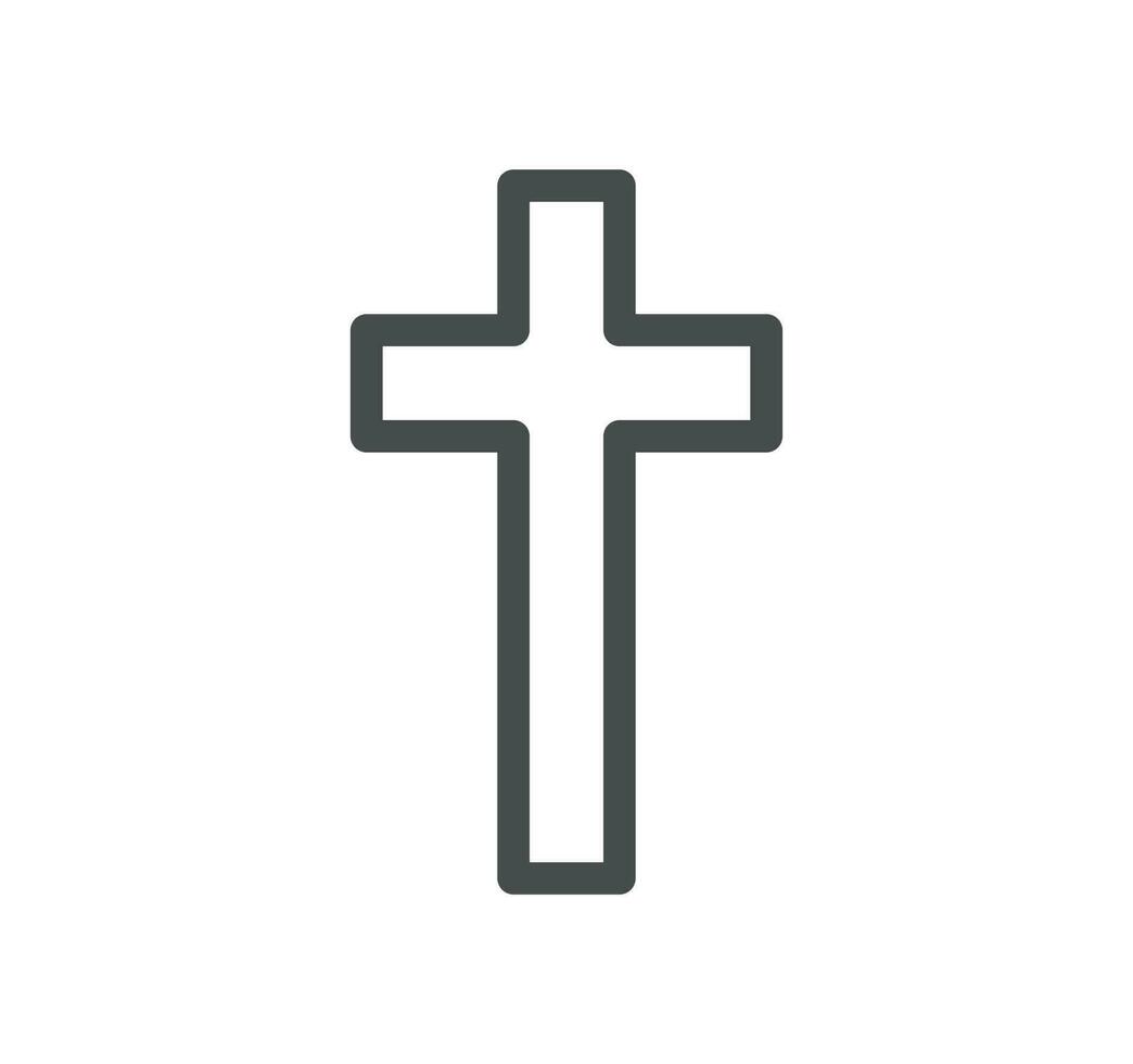 Religion symbols related icon outline and linear vector. vector