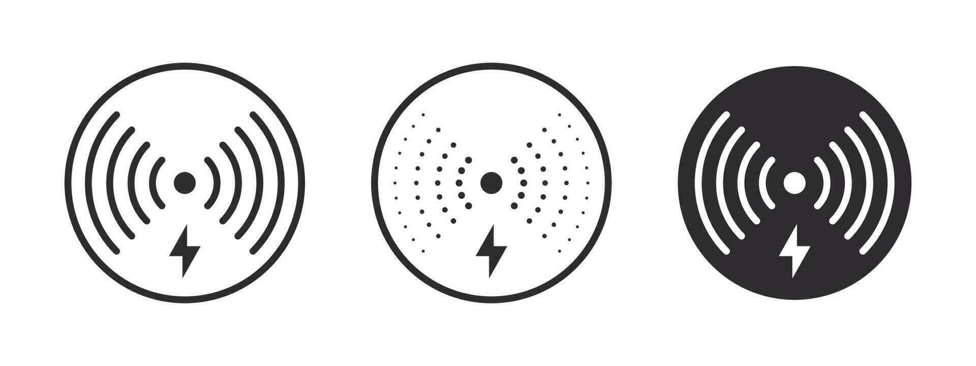 Electromagnetic charger. Wireless charger. Phone charge simple illustration. Vector scalable graphics