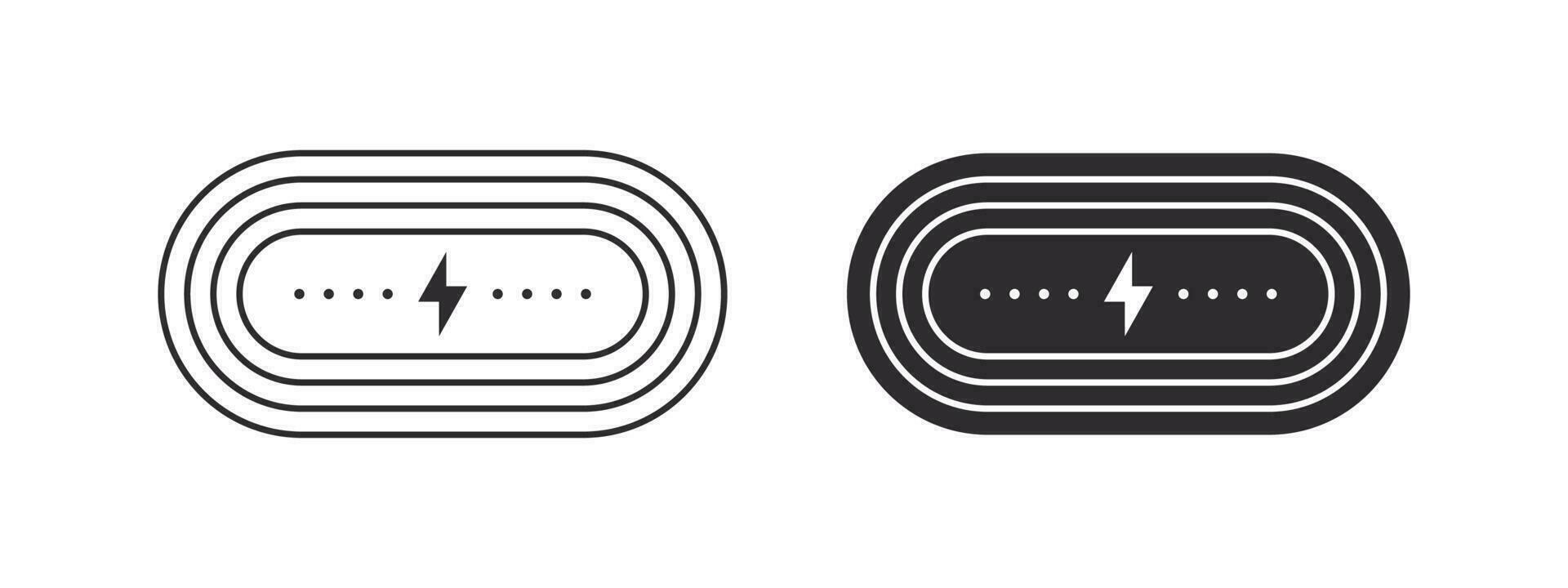 Wireless charger icons concept. Phone charge simple illustration signs. Vector scalable graphics