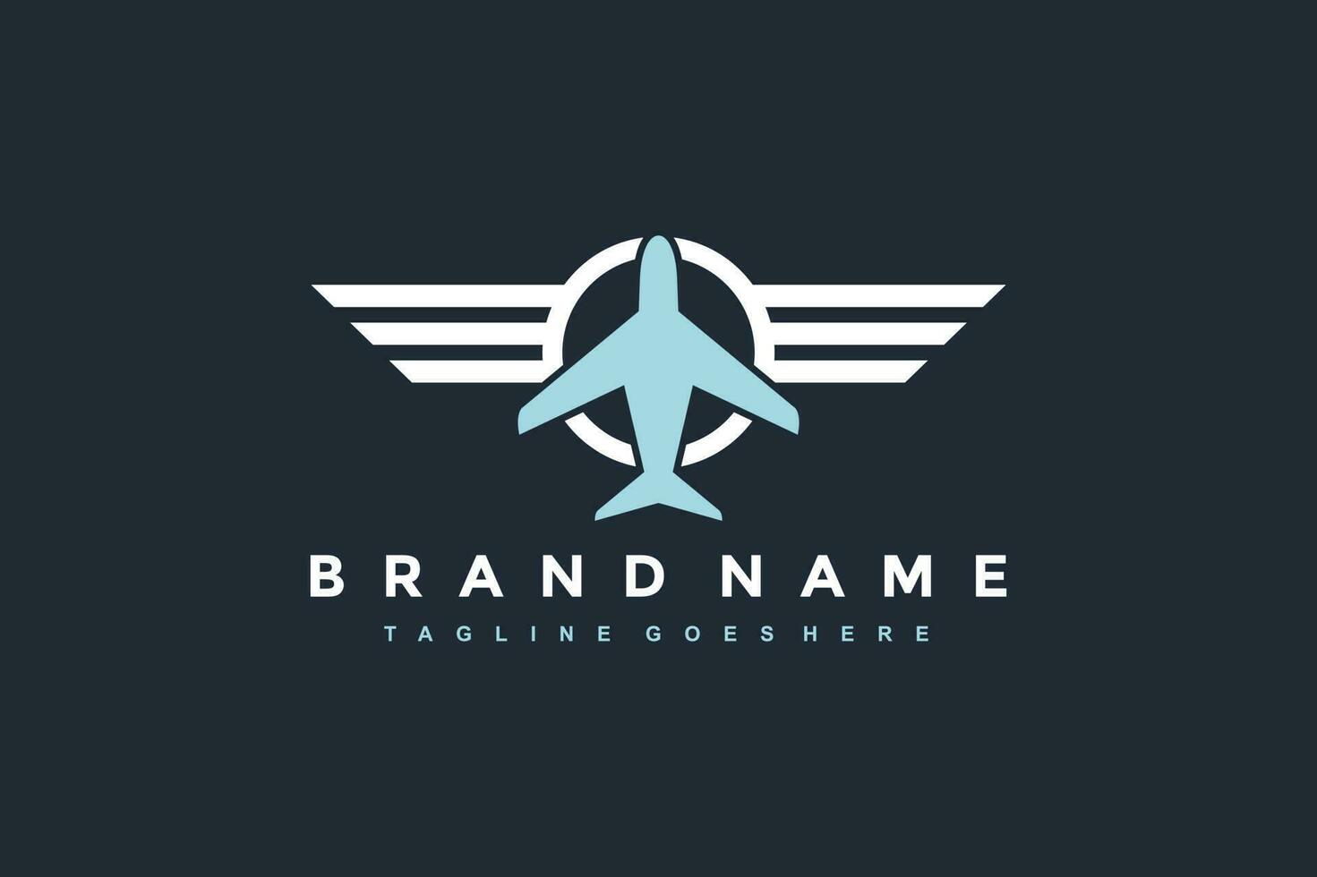 airplane wing logo vector