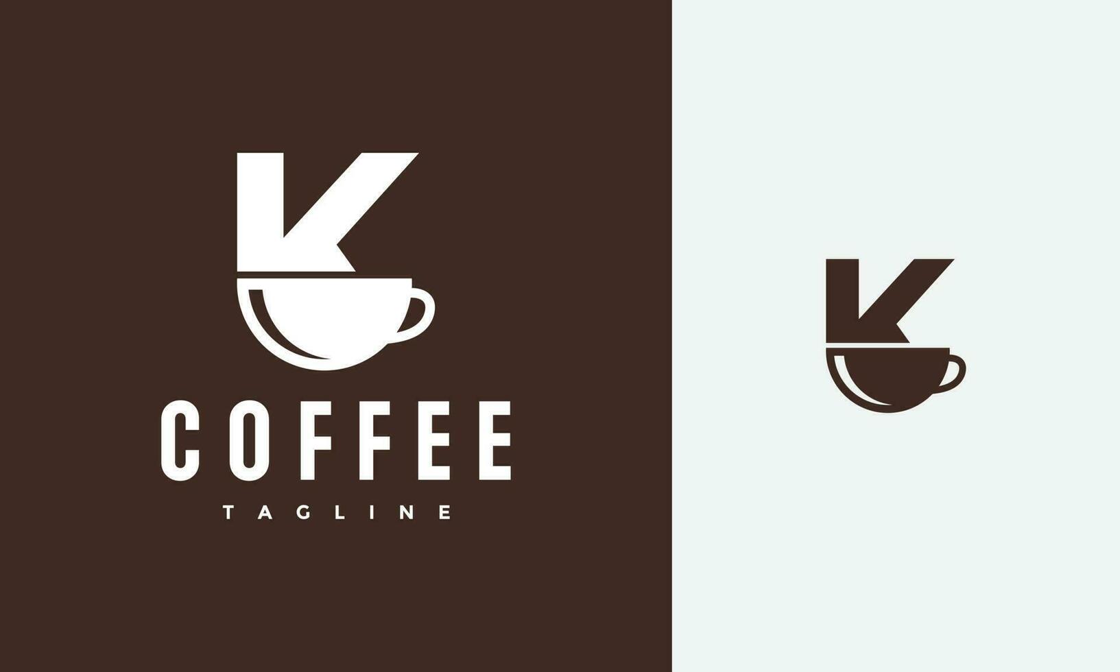 letter K cup logo vector