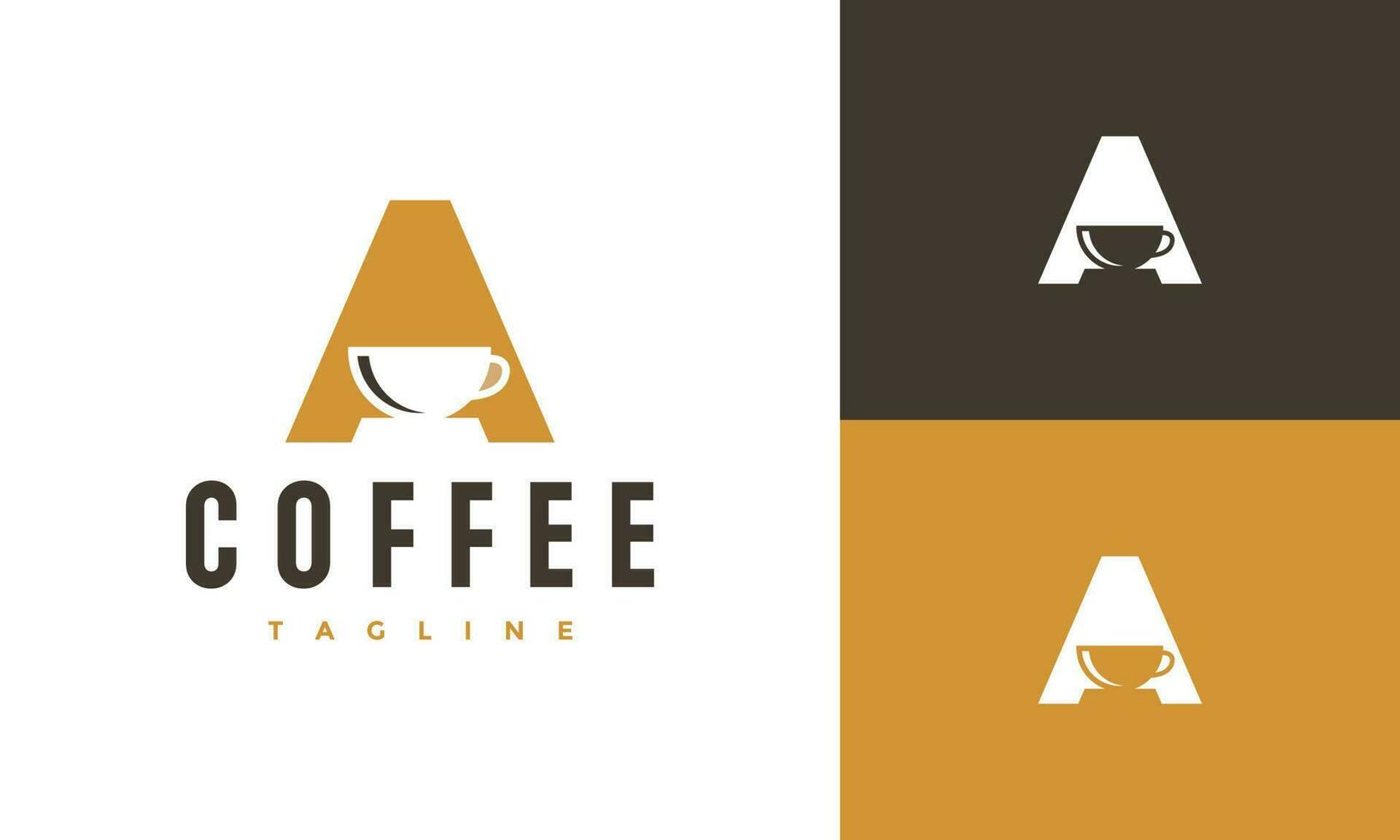 letter A cup logo vector