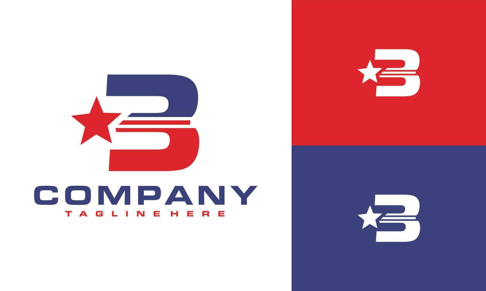 letter B star logo vector