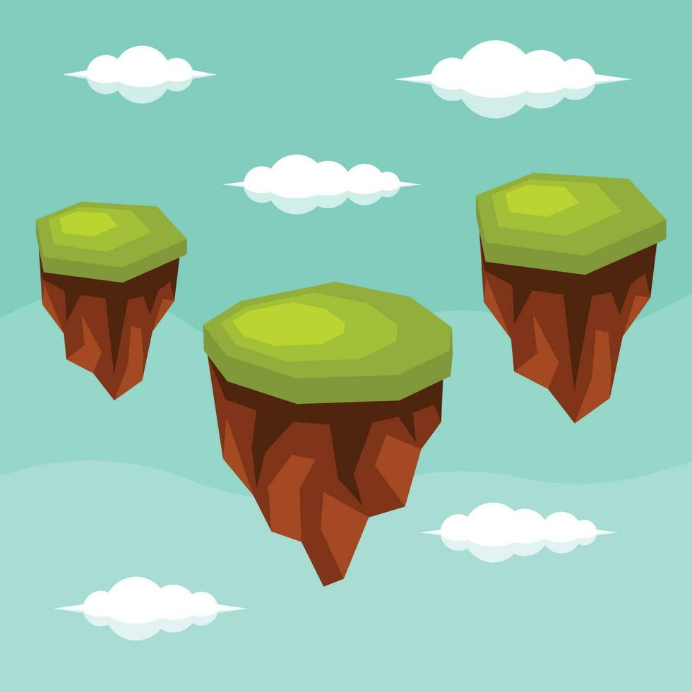 Video Game Background, Isolated Background. vector