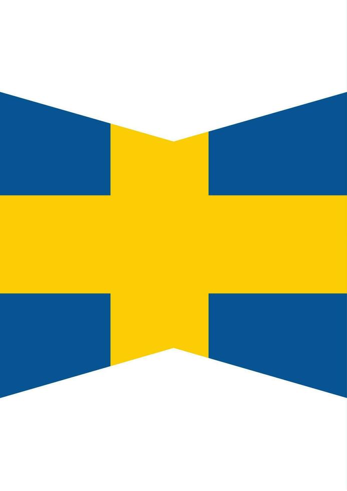 Page Design With Swedish Flag, Isolated Background. vector