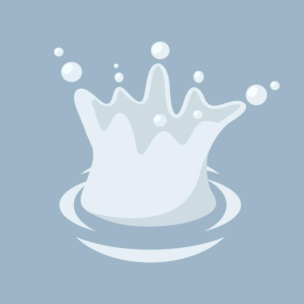 chapoteo de agua acortar arte, aislado antecedentes. vector