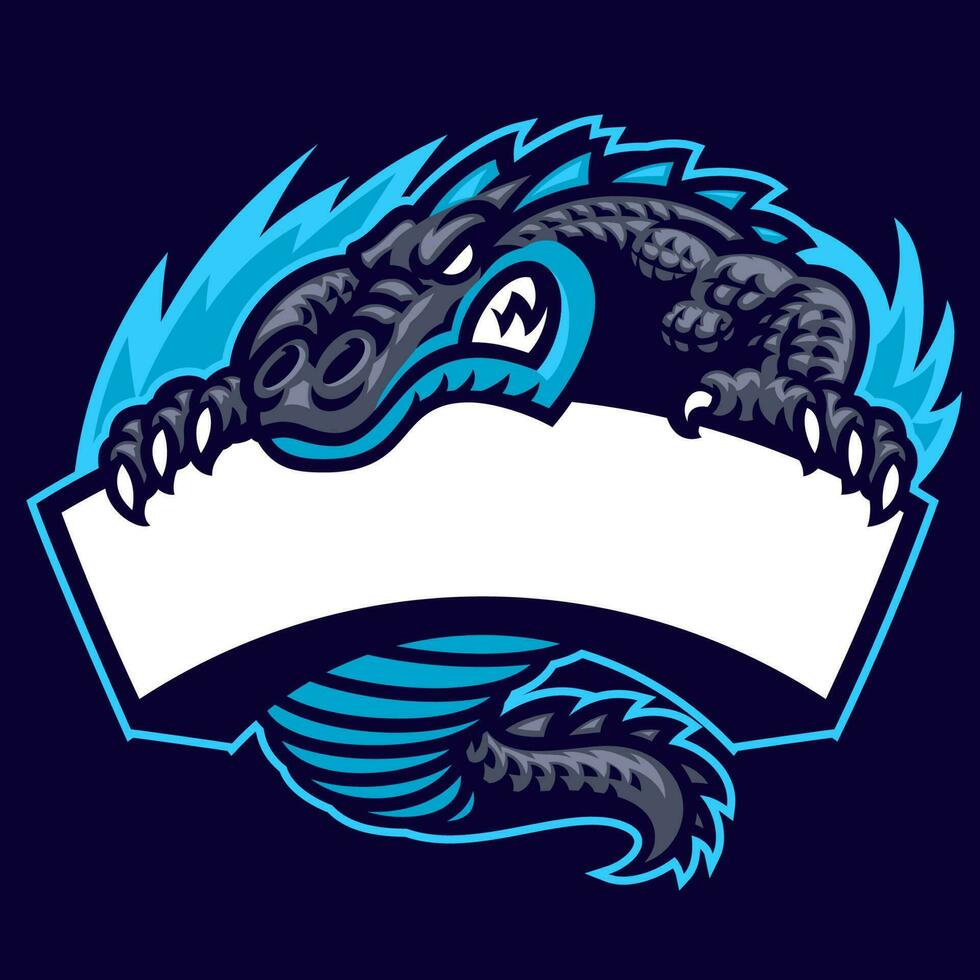 Angry Sport Mascot of Crocodile Logo vector