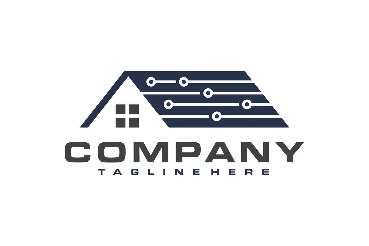 real estate circle tech logo vector