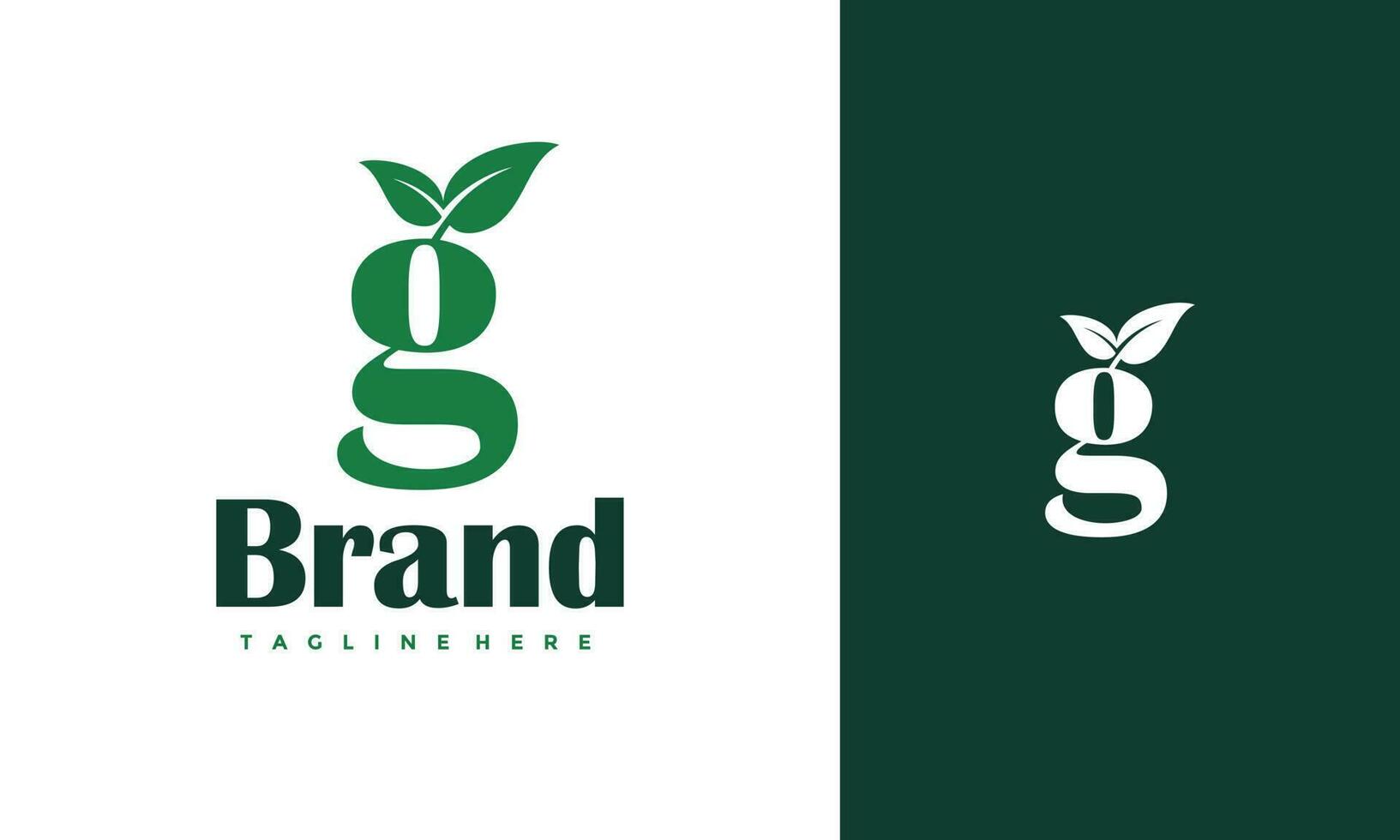 letter g leaf logo vector