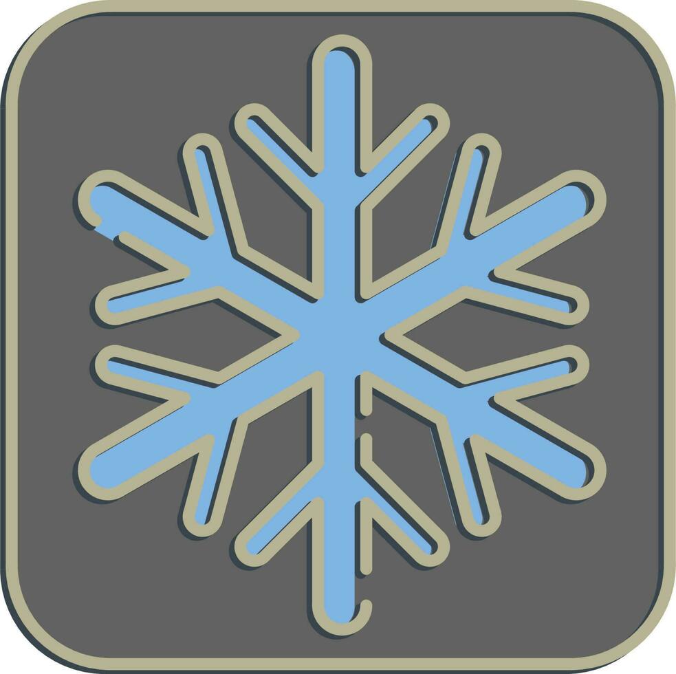 Icon frost resistance. Packaging symbol elements. Icons in embossed style. Good for prints, posters, logo, product packaging, sign, expedition, etc. vector