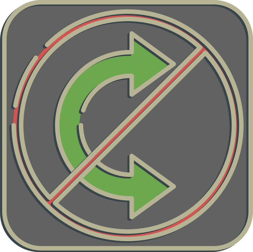 Icon do not roll. Packaging symbol elements. Icons in embossed style. Good for prints, posters, logo, product packaging, sign, expedition, etc. vector