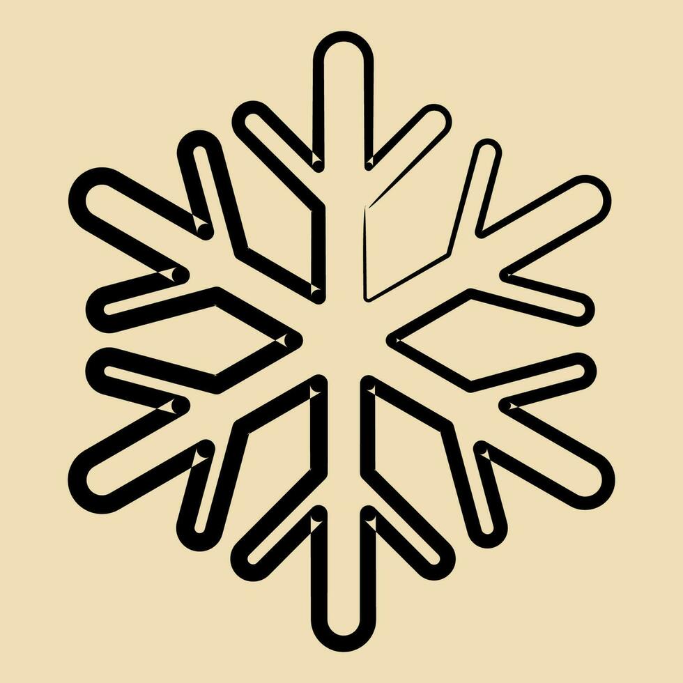 Icon frost resistance. Packaging symbol elements. Icons in hand drawn style. Good for prints, posters, logo, product packaging, sign, expedition, etc. vector