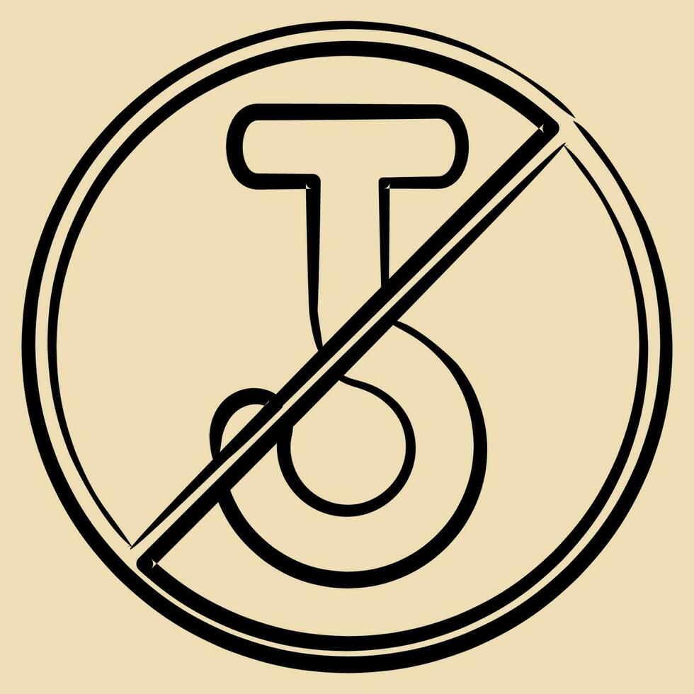 Icon do not use hand hoocks. Packaging symbol elements. Icons in hand drawn style. Good for prints, posters, logo, product packaging, sign, expedition, etc. vector