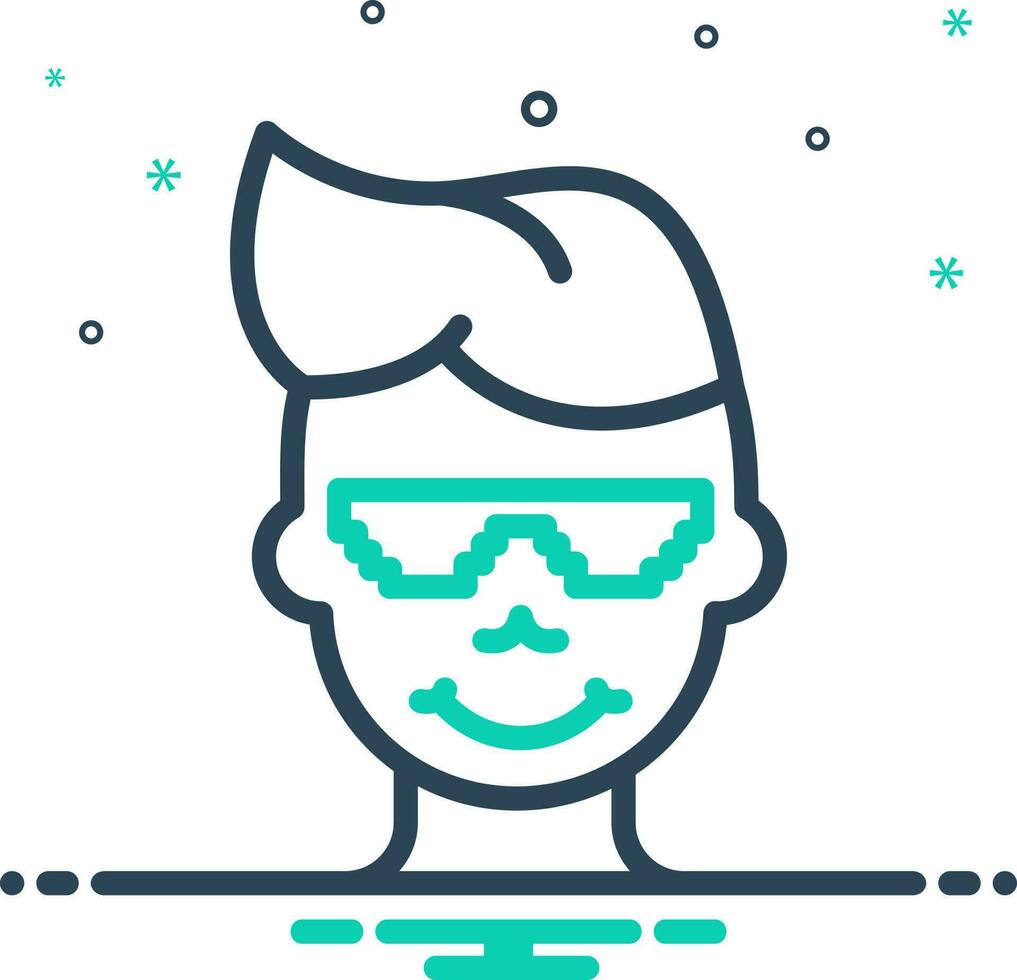 mix icon for cool vector