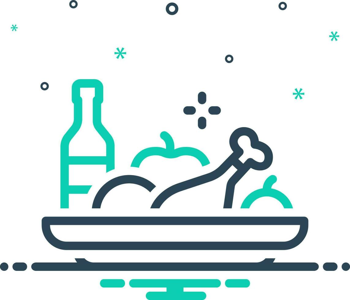 mix icon for meals vector