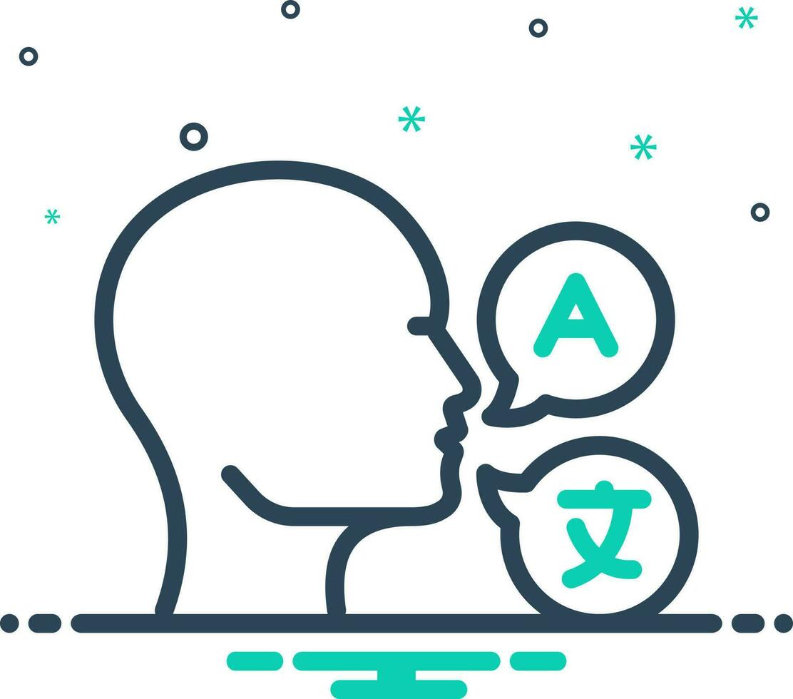 mix icon for language vector