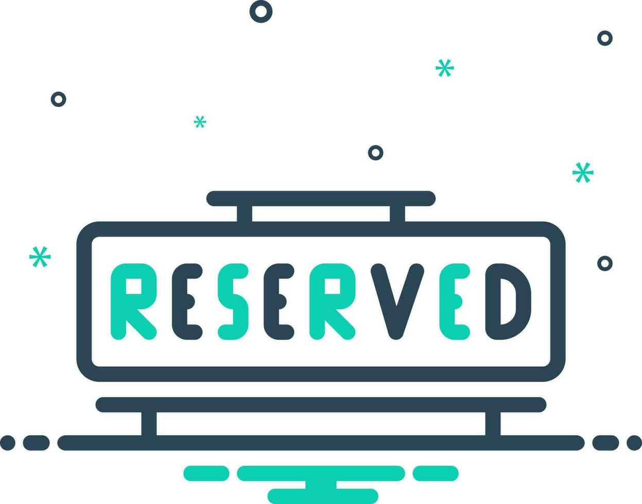 mix icon for reserved vector