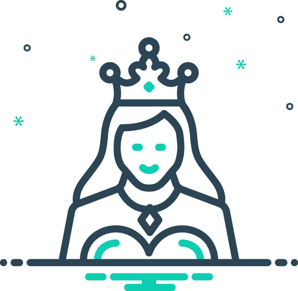 mix icon for queen vector