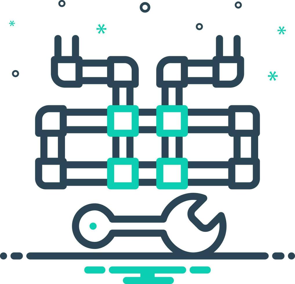mix icon for plumbing vector