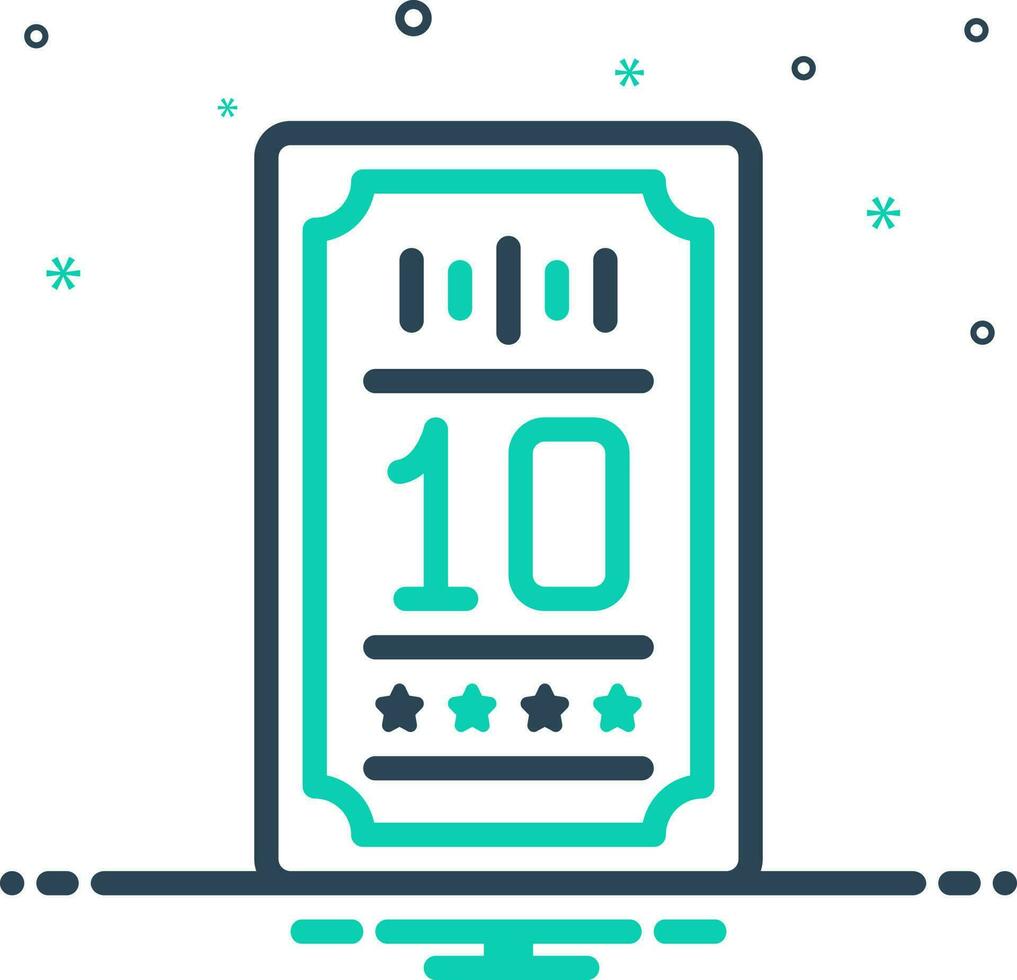 mix icon for decade vector