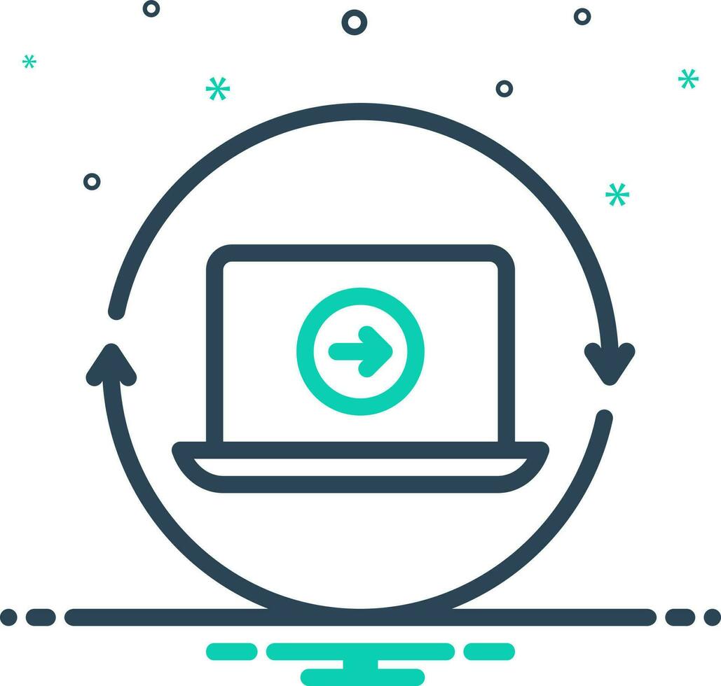 mix icon for continue vector
