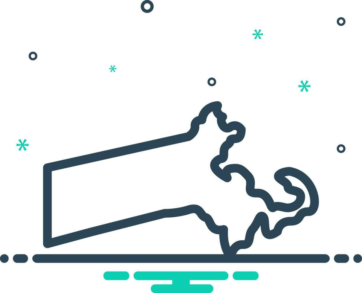 mix icon for massachusetts vector
