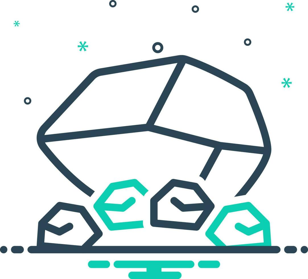 mix icon for rocks vector