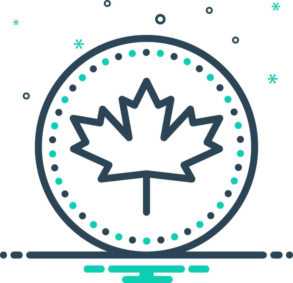 mix icon for canadian vector