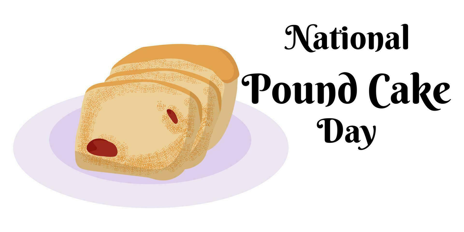 National Pound Cake Day, horizontal banner, flyer, flyer design vector