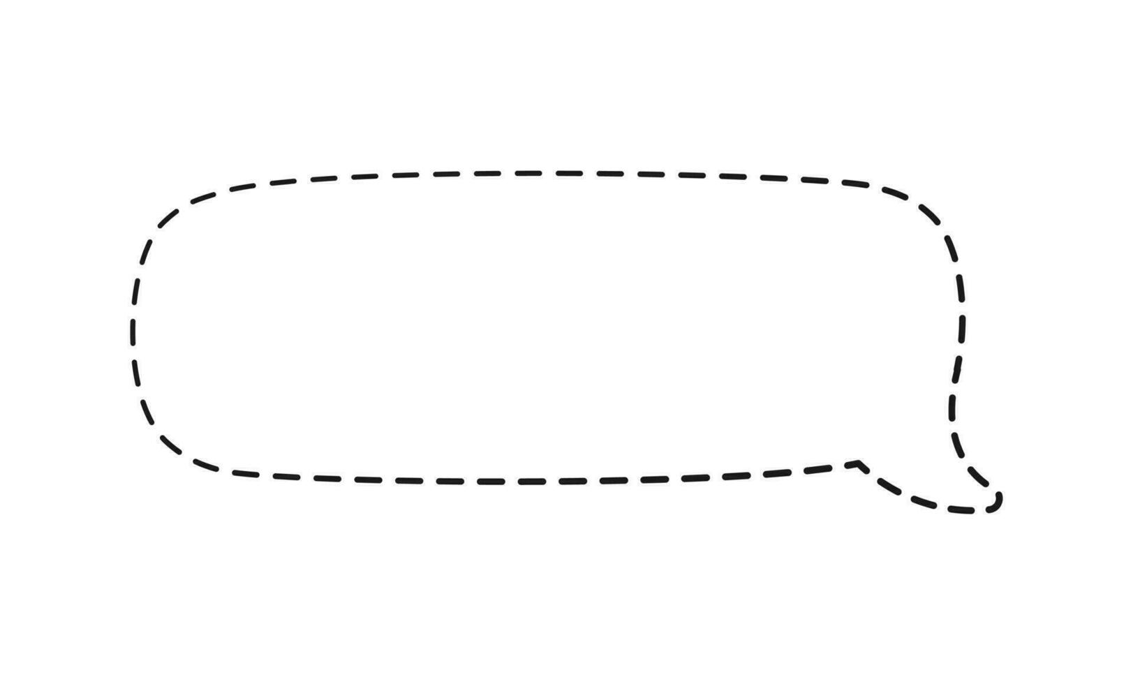 geométrico cómic habla burbuja globo hecho de punteado rayado línea conjunto vector