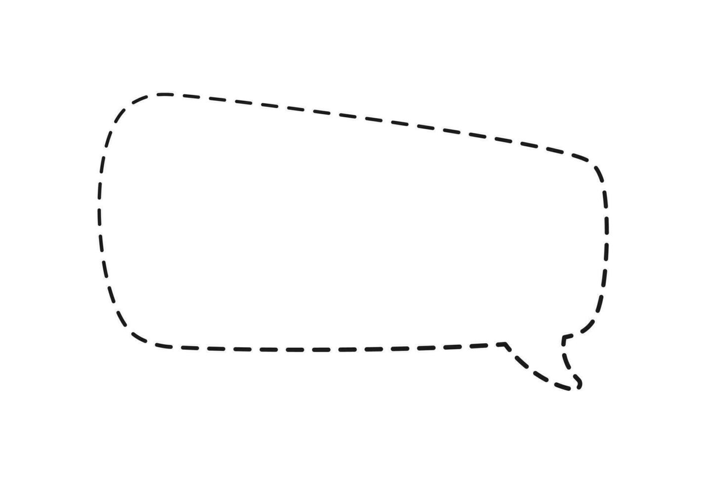 cómic habla burbuja globo hecho de punteado rayado línea garabatear vector ilustración