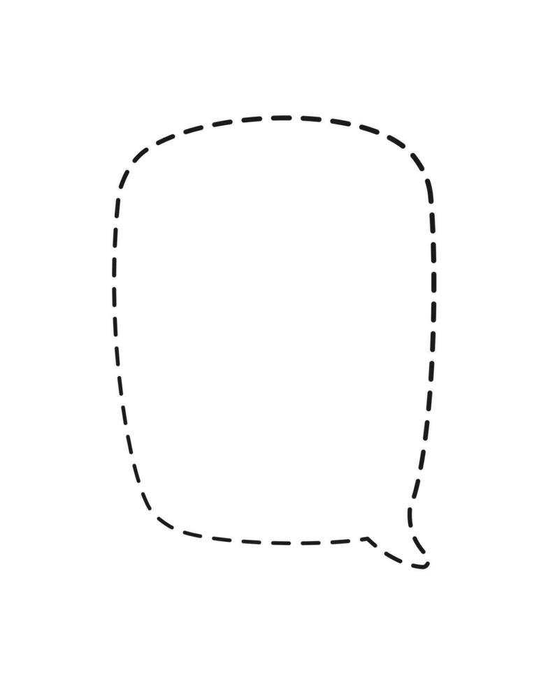 geométrico cómic habla burbuja globo hecho de punteado rayado línea garabatear vector ilustración