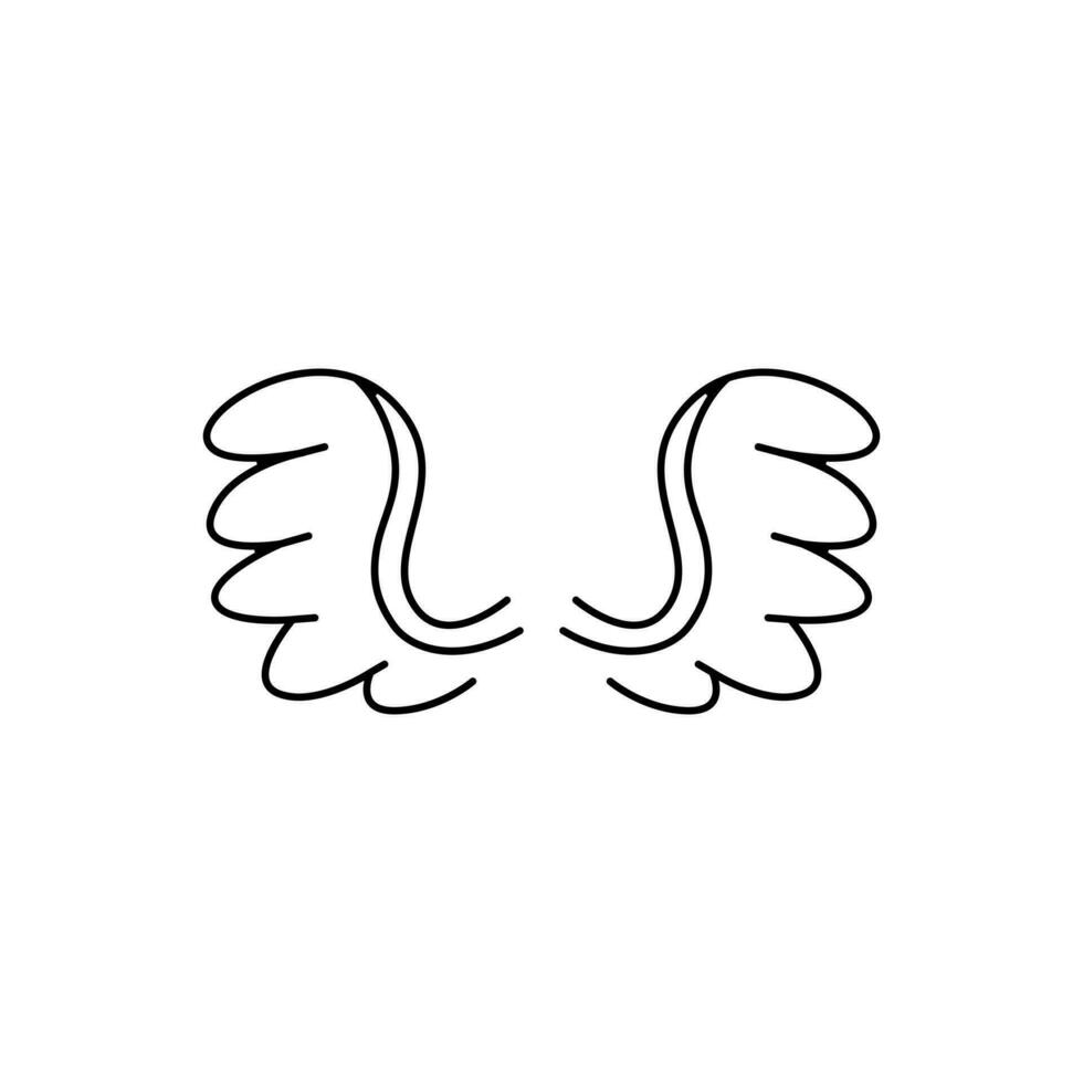 Angel wings icon vector. fly illustration sign collection. pilot symbol. wings logo. vector