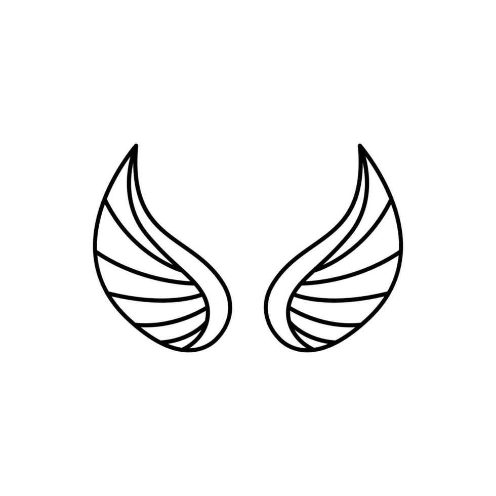 Angel wings icon vector. fly illustration sign collection. pilot symbol. wings logo. vector
