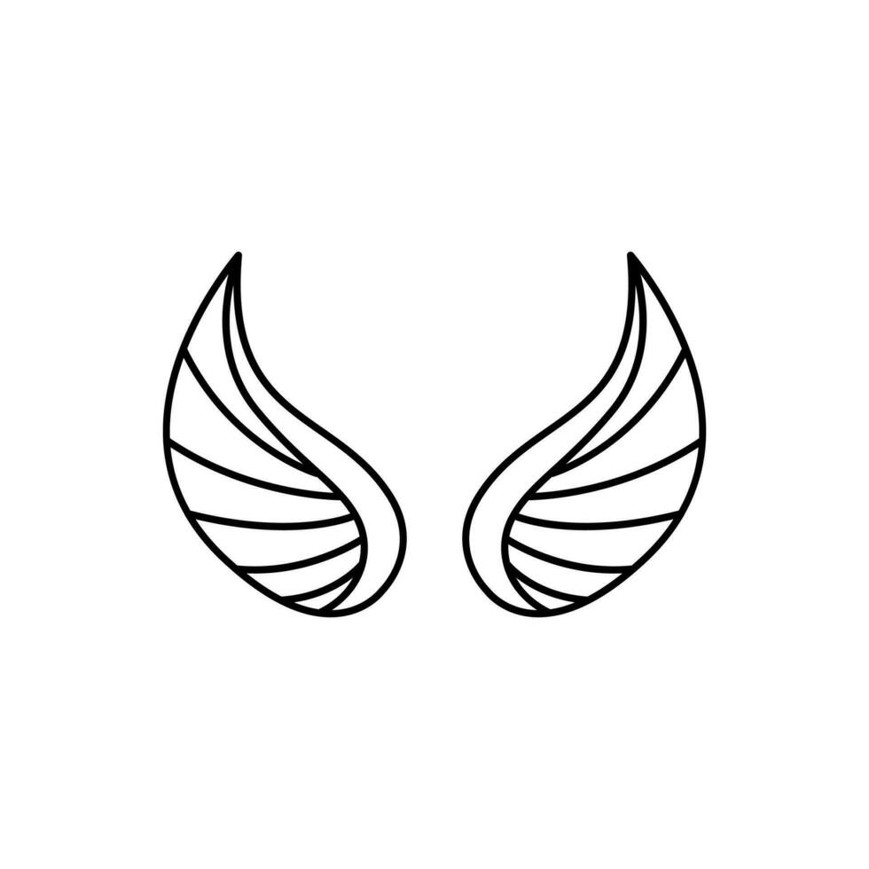 Angel wings icon vector. fly illustration sign collection. pilot symbol. wings logo. vector