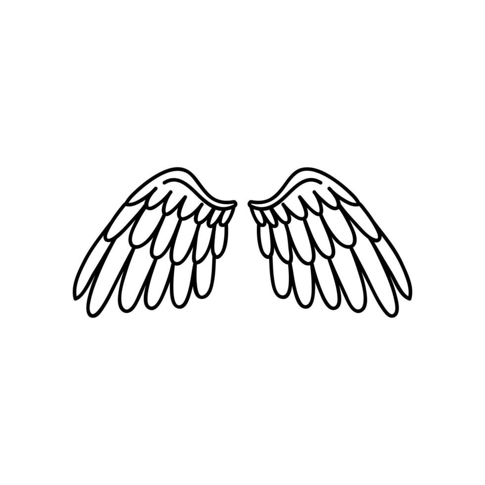 Angel wings icon vector. fly illustration sign collection. pilot symbol. wings logo. vector