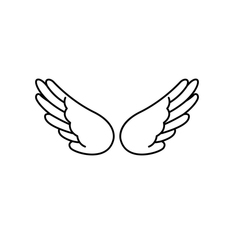 Angel wings icon vector. fly illustration sign collection. pilot symbol. wings logo. vector