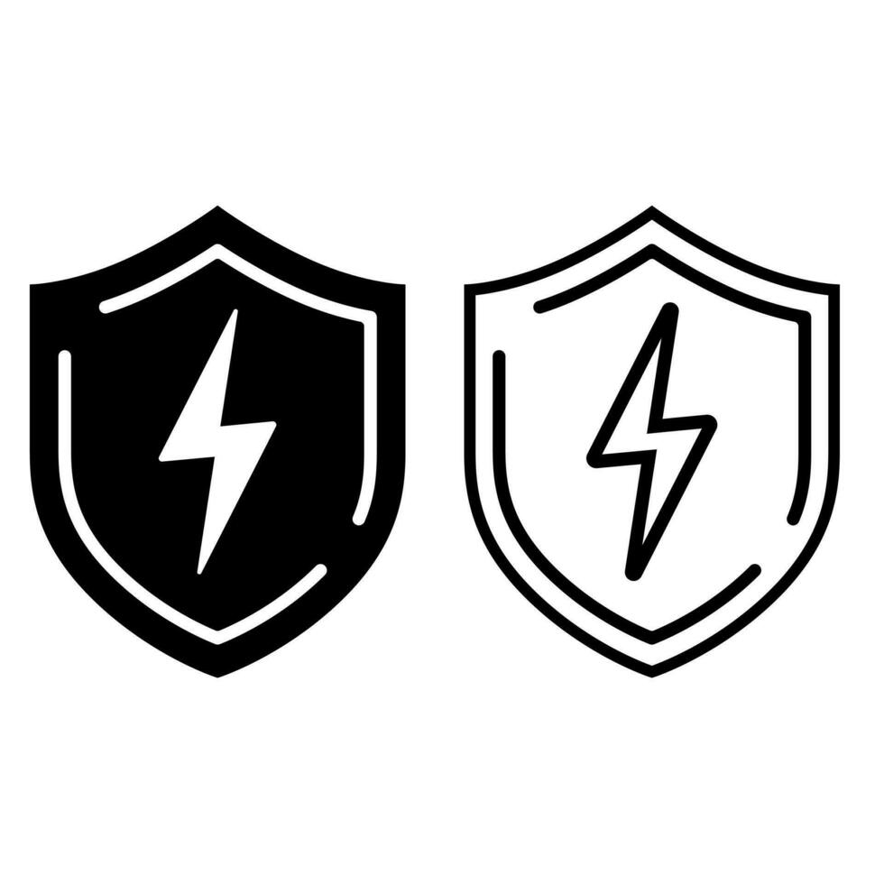 Defense icon vector set. Computer Security illustration sign collection. Shield symbol.
